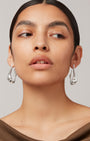 COLETTE HOOPS MEDIUM IN SILVER - Romi Boutique