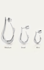 COLETTE HOOPS MEDIUM IN SILVER - Romi Boutique