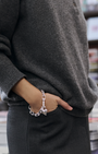 PADLOCK HEART CHAIN BRACELET IN SILVER - Romi Boutique