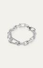 PADLOCK HEART CHAIN BRACELET IN SILVER - Romi Boutique