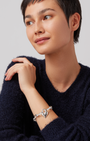 PADLOCK HEART CHAIN BRACELET IN SILVER - Romi Boutique