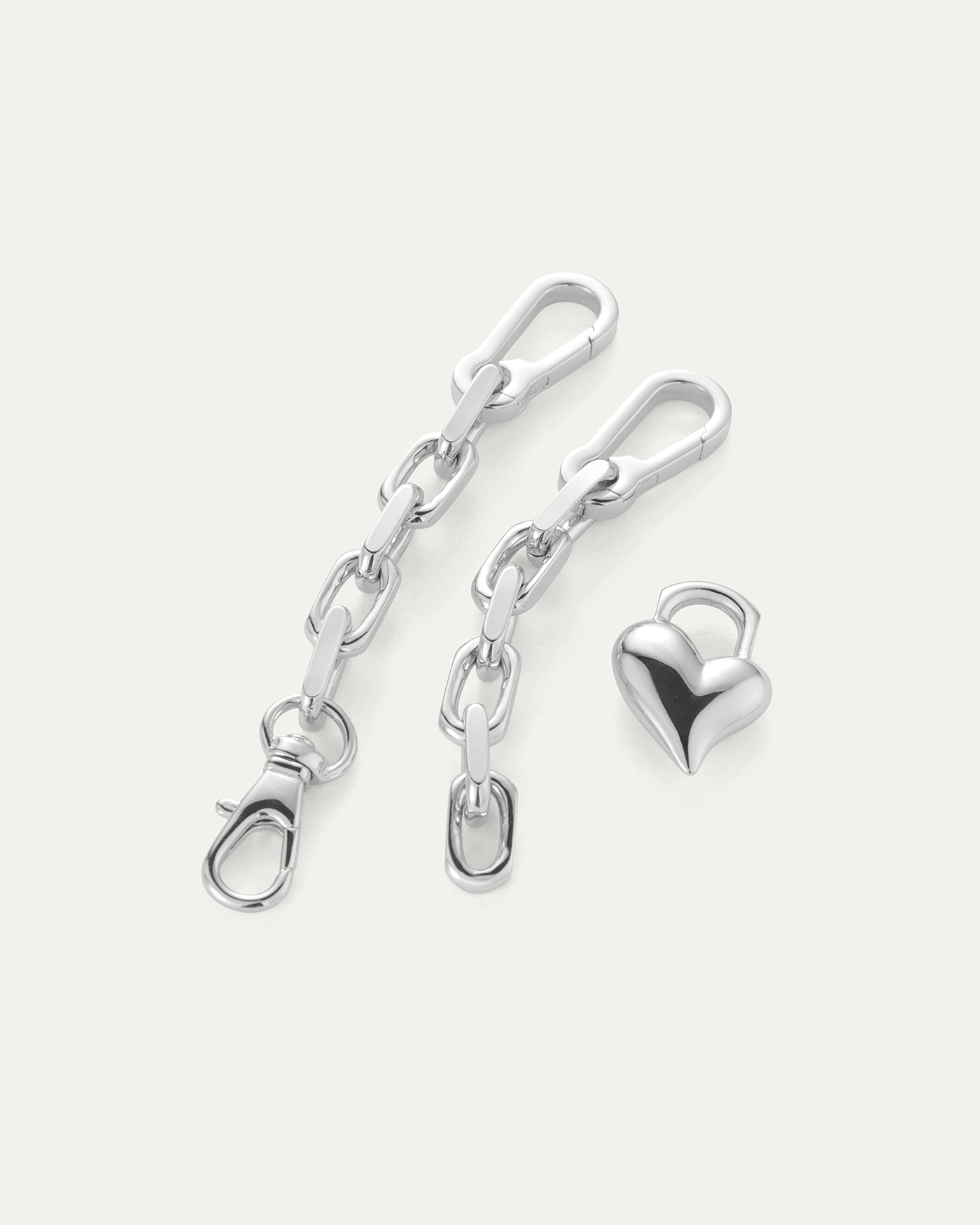 PADLOCK HEART CHAIN BRACELET IN SILVER - Romi Boutique