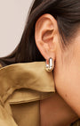PUFFY U-LINK EARRINGS IN SILVER by Jenny Bird - Romi Boutique