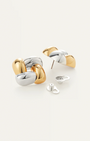 Jenny Bird MEDIUM WOVEN SQUARE EARRINGS IN TWO TONE