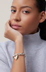 PADLOCK HEART CHAIN BRACELET IN TWO-TONE - Romi Boutique