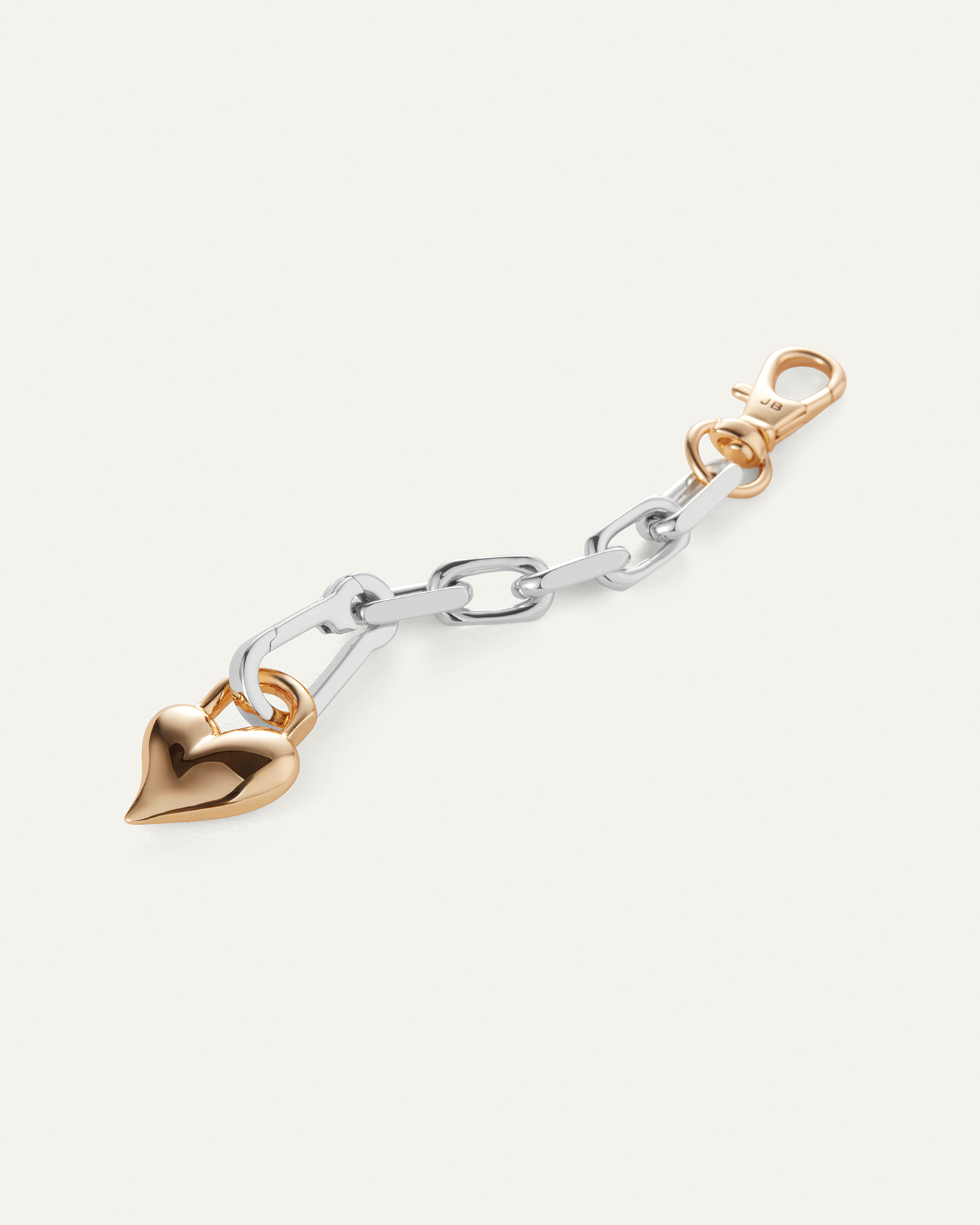 PADLOCK HEART CHAIN BRACELET IN TWO-TONE - Romi Boutique
