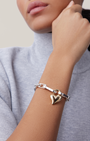 Jenny Bird PADLOCK HEART CHAIN BRACELET IN TWO-TONE