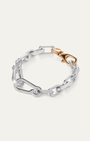 Jenny Bird PADLOCK HEART CHAIN BRACELET IN TWO-TONE