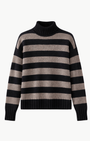 STRIPE BRETON CASHMERE WOOL TURTLENECK 