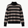 STRIPE BRETON CASHMERE WOOL TURTLENECK 