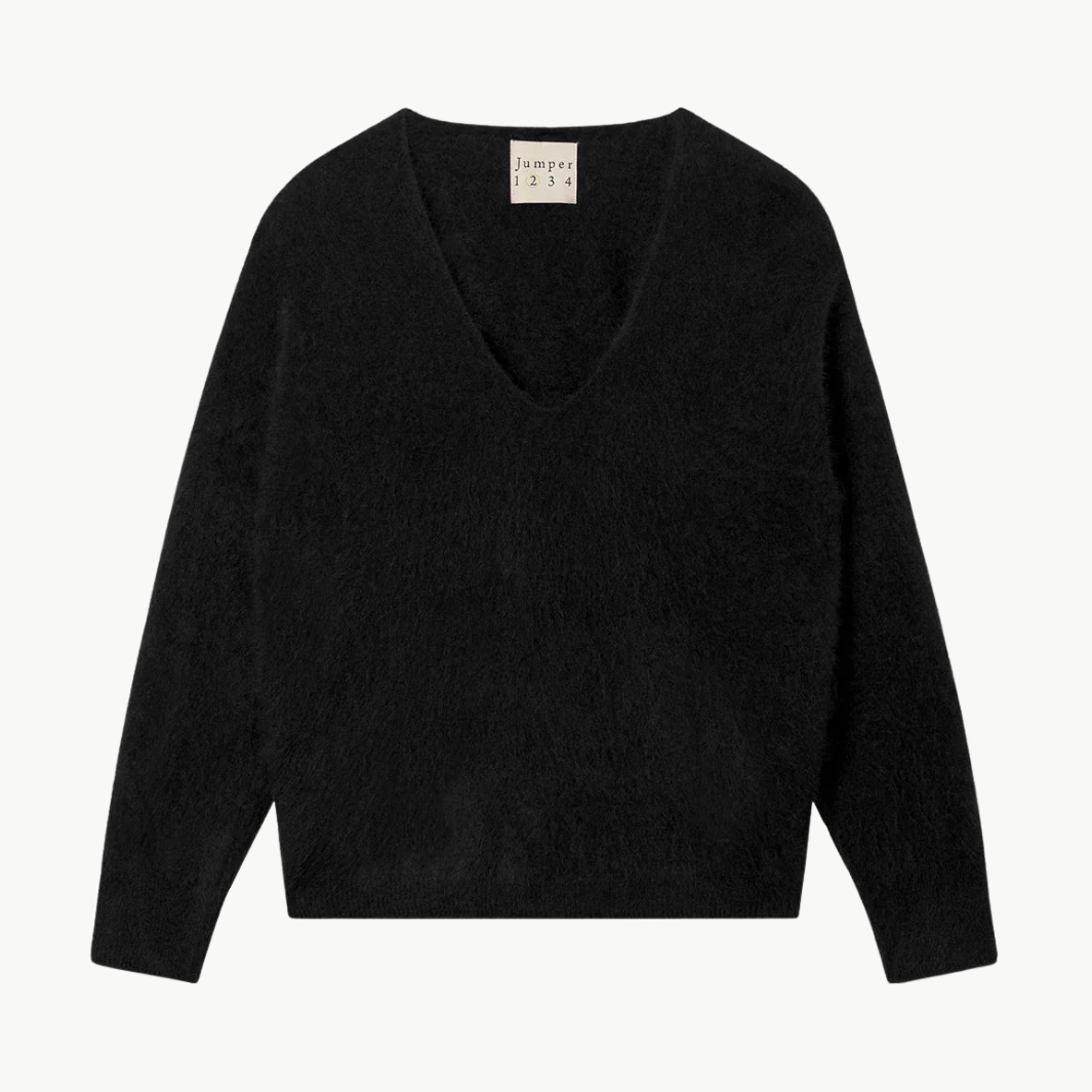 CASHMERE BRUSHED BOXY VEE 