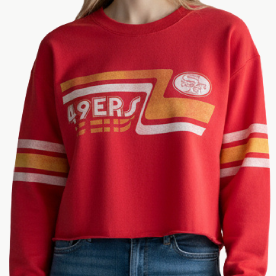 49ERS RETRO CROP IN LICORICE - Romi Boutique