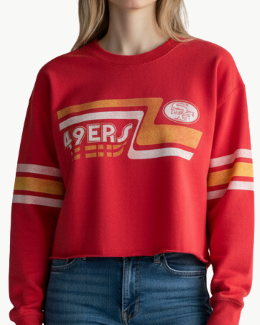 49ERS RETRO CROP IN LICORICE - Romi Boutique