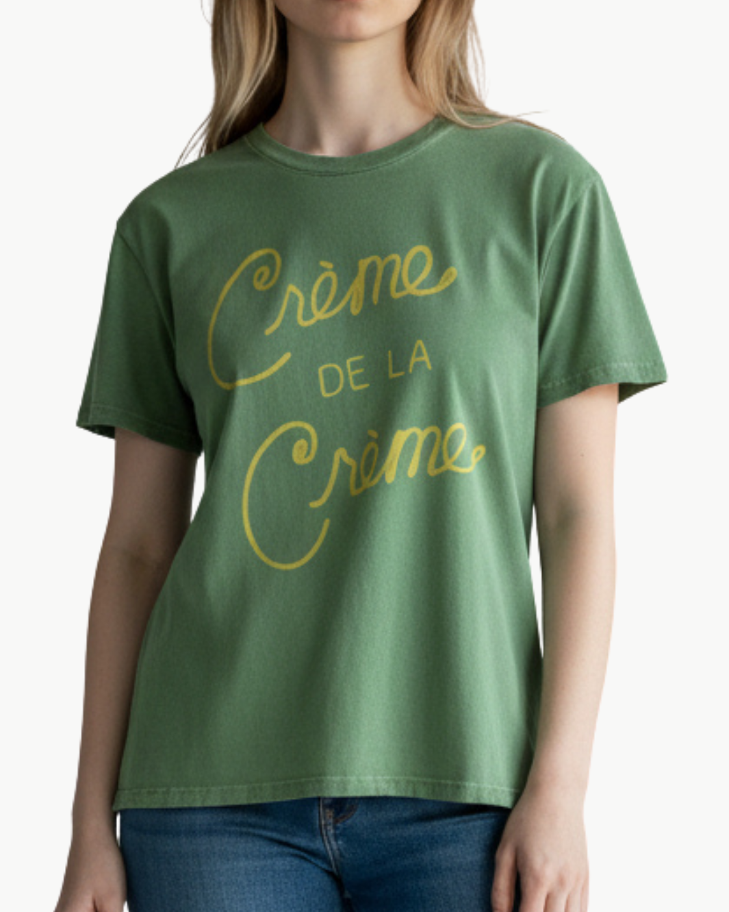 CREME DE LA CREME TEE IN PERIDOT - Romi Boutique