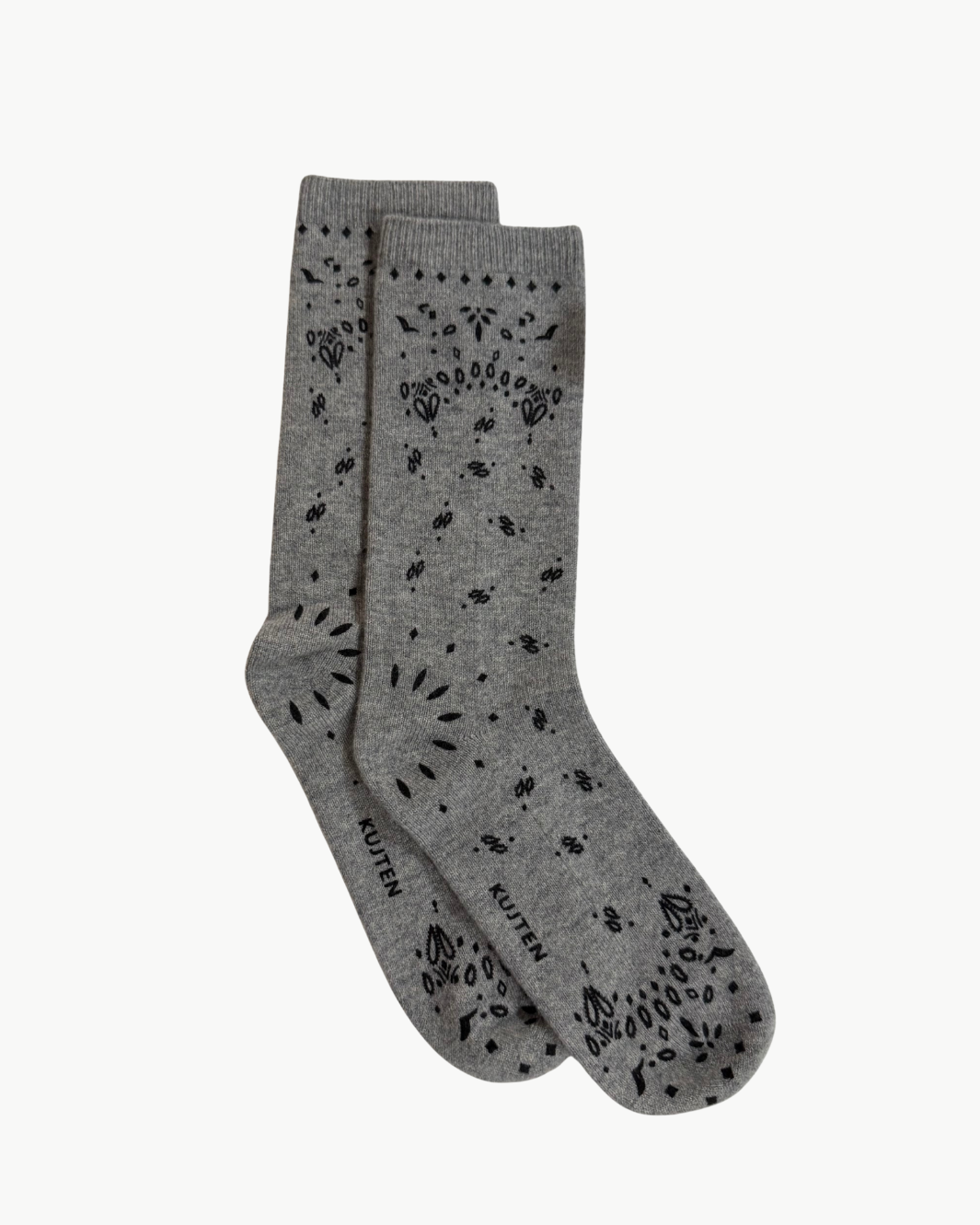 SIG BANDANA SOCKS IN GRIS CHINE by Kujten - Romi Boutique