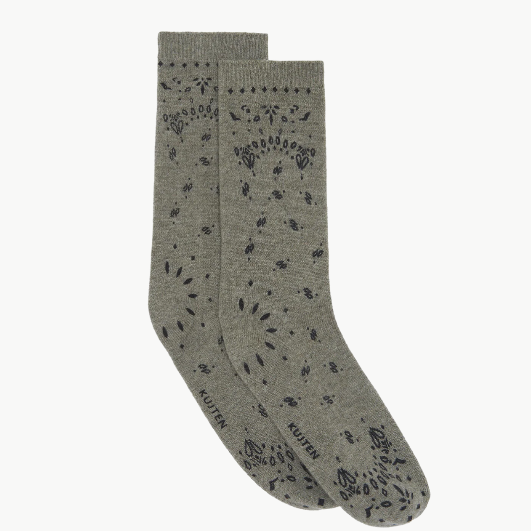 SIG BANDANA SOCKS IN MARL KHAKI - Romi Boutique