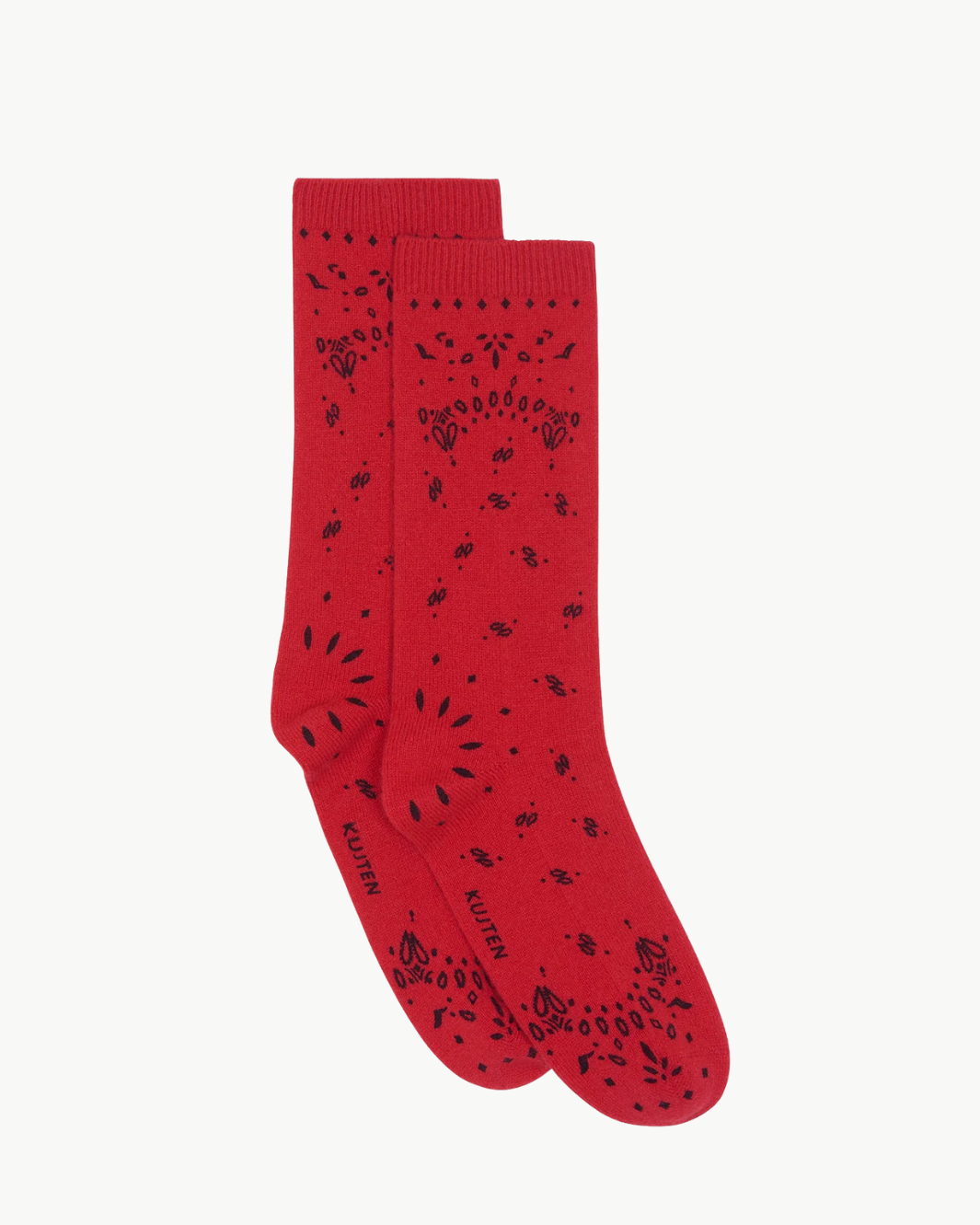 SIG BANDANA SOCKS IN RED FLAG - Romi Boutique
