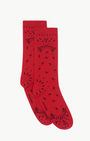 SIG BANDANA SOCKS IN RED FLAG - Romi Boutique