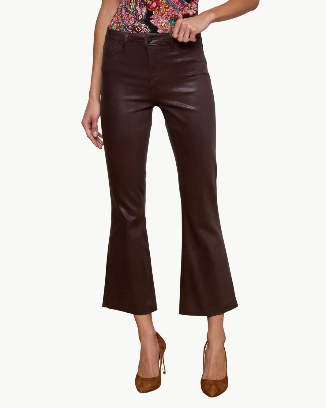 KENDRA CROPPED FLARE IN CHOCOLATE COATED - Romi Boutique