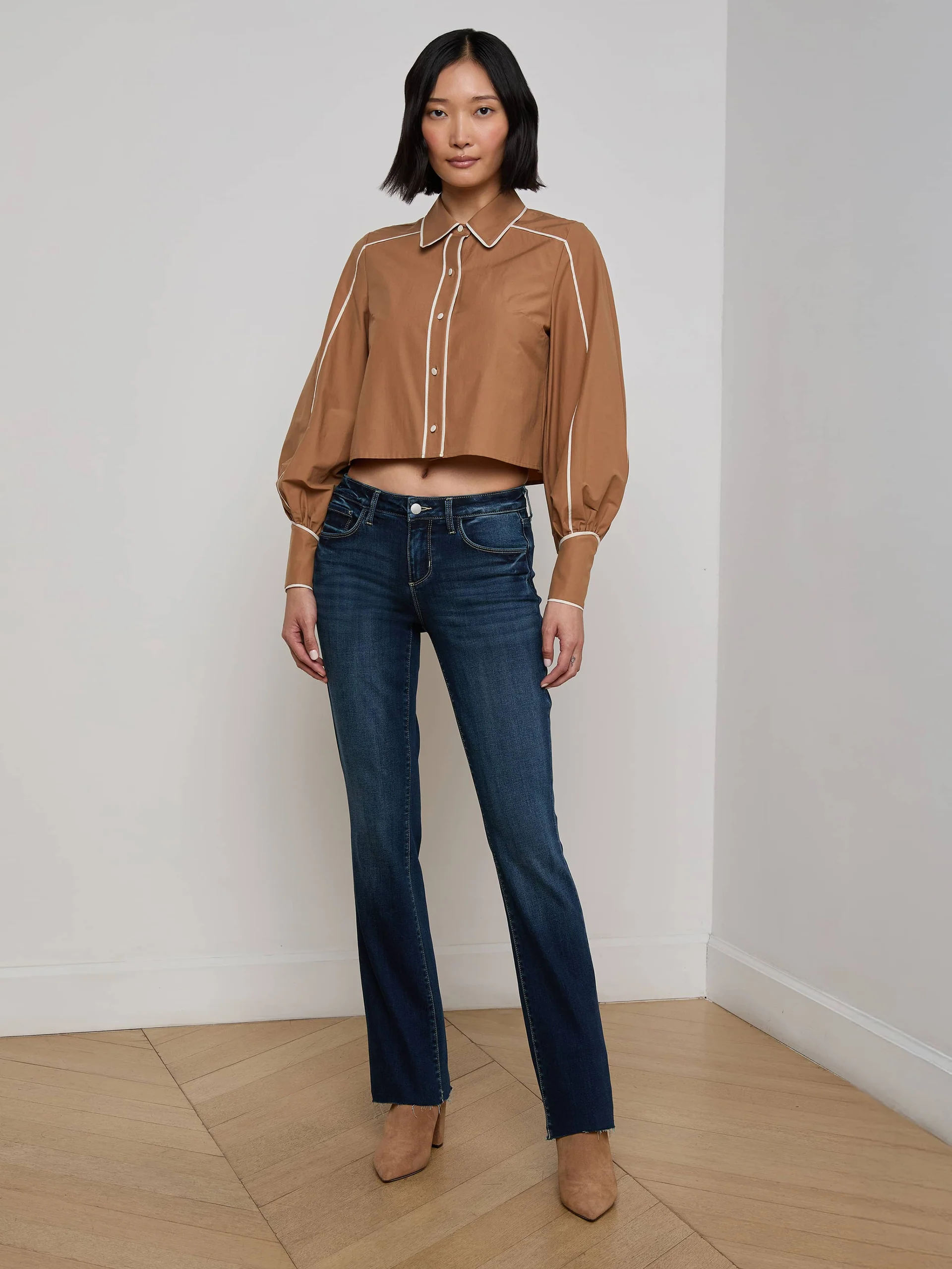 SNEEKI LOW RISE STRAIGHT IN COLUMBIA - Romi Boutique