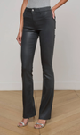 RUTH STRAIGHT-LEG JEAN IN DARK SLATE GREY COATED - Romi Boutique