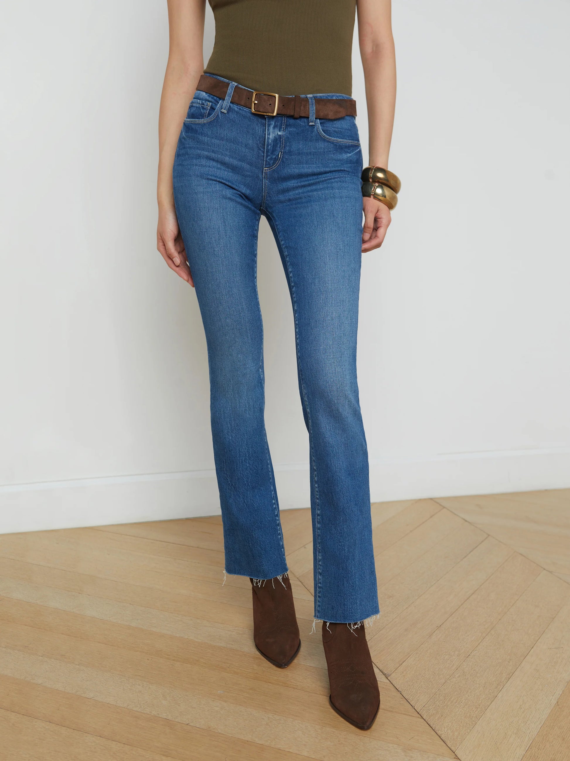 SNEEKI LOW-RISE STRAIGHT-LEG JEAN by L'Agence - Romi Boutique