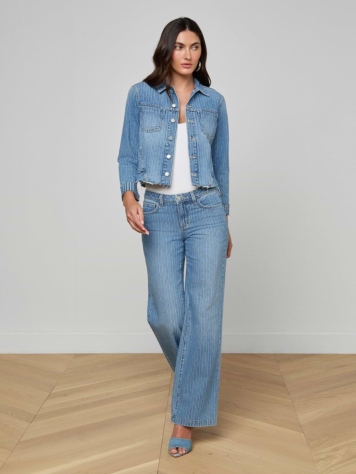 JANELLE SLIM RAW JACKET by L'Agence - Romi Boutique