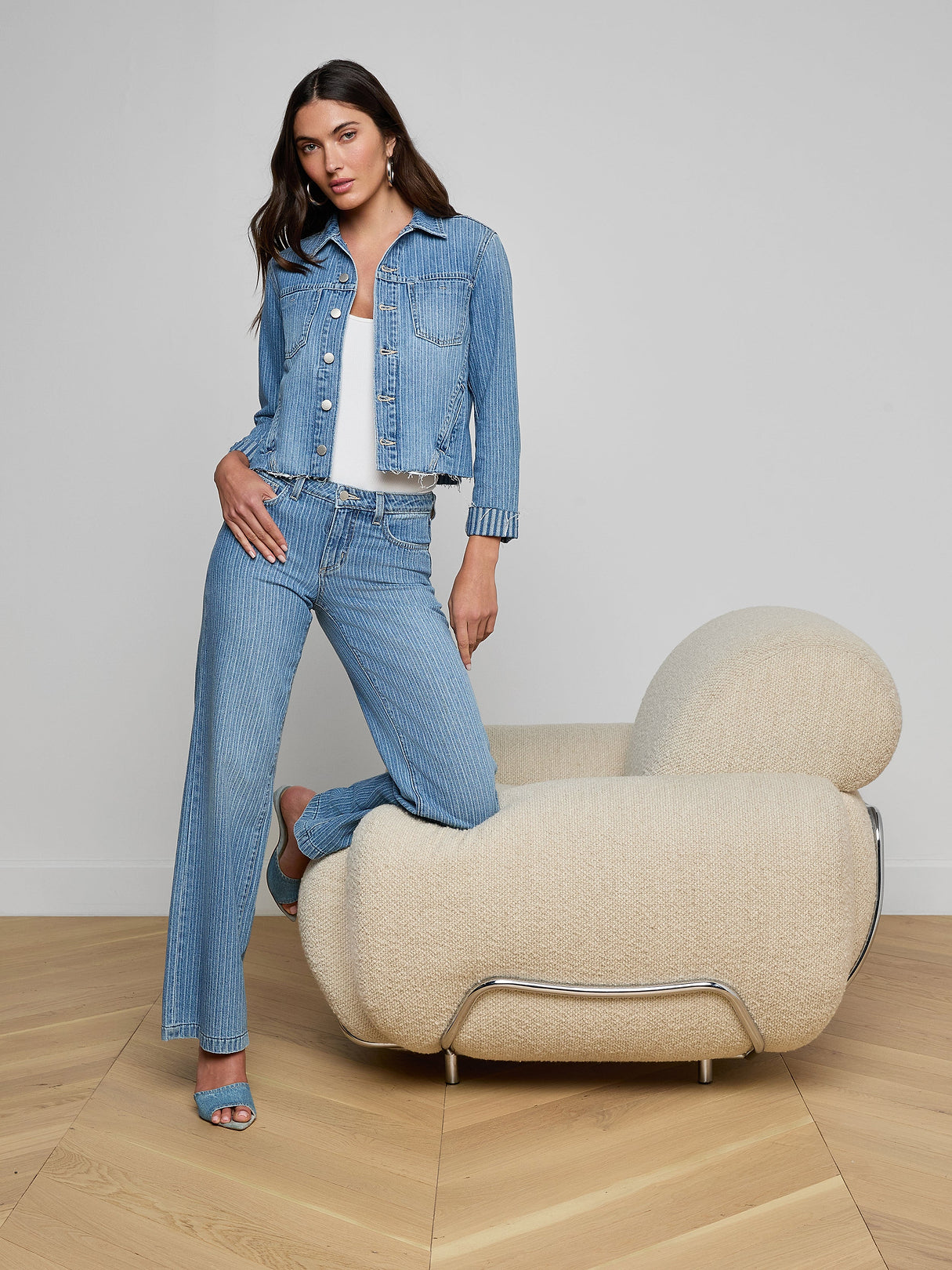 JANELLE SLIM RAW JACKET by L'Agence - Romi Boutique