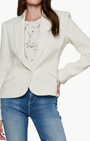 JENNAH TWEED BLAZER IN IVORY - Romi Boutique