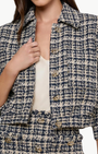 JIA TWEED JACKET IN MIDNIGHT MULTI TWEED - Romi Boutique
