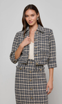 JIA TWEED JACKET IN MIDNIGHT MULTI TWEED - Romi Boutique