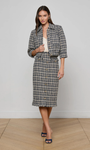 JIA TWEED JACKET IN MIDNIGHT MULTI TWEED - Romi Boutique