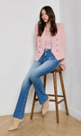 BROOKE OPEN-FRONT BLAZER IN PALE ROSE/FADED CHAIN - Romi Boutique