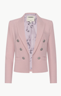 BROOKE OPEN-FRONT BLAZER IN PALE ROSE/FADED CHAIN - Romi Boutique