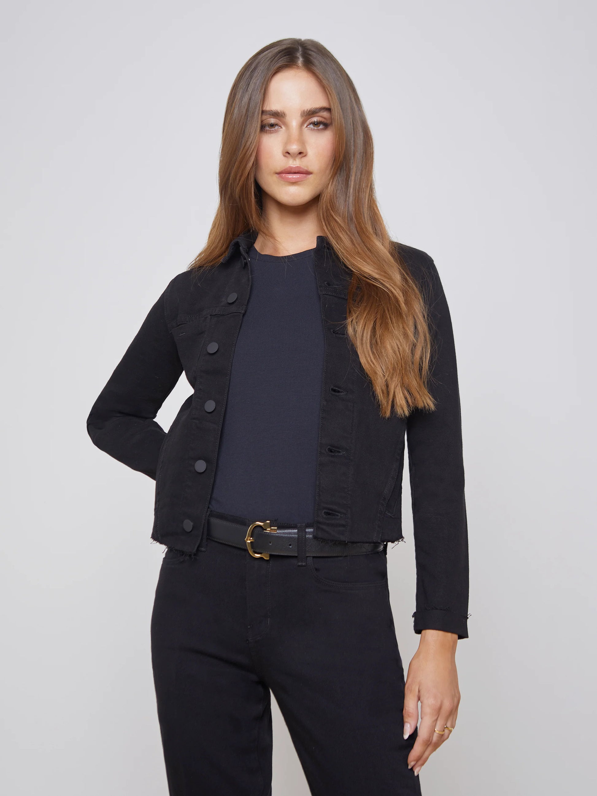 JANELLE SLIM RAW JACKET by L'Agence - Romi Boutique
