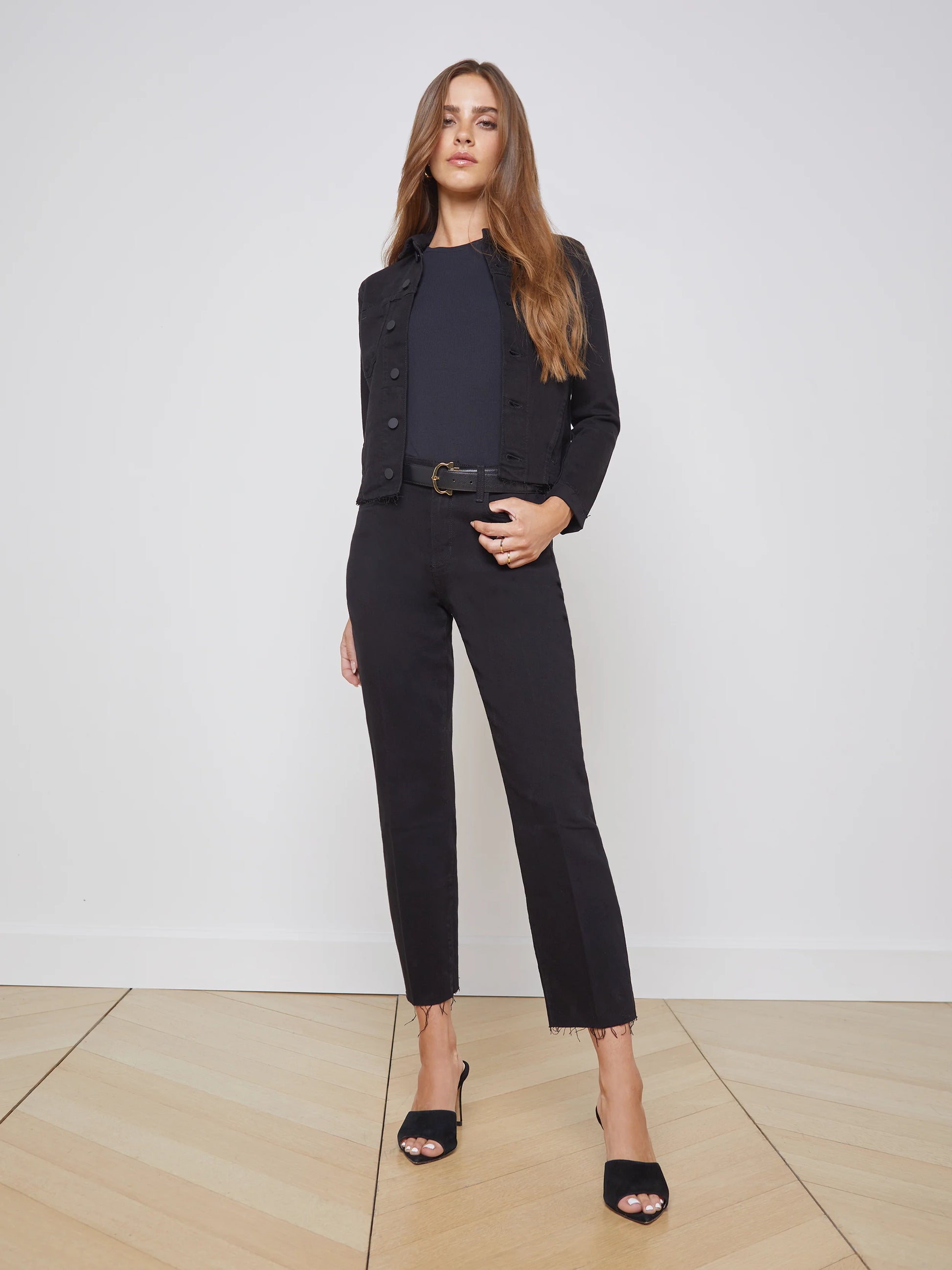 JANELLE SLIM RAW JACKET by L'Agence - Romi Boutique