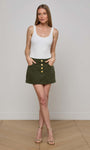 SOLENE DENIM MINI SKIRT IN PICHOLINE - Romi Boutique