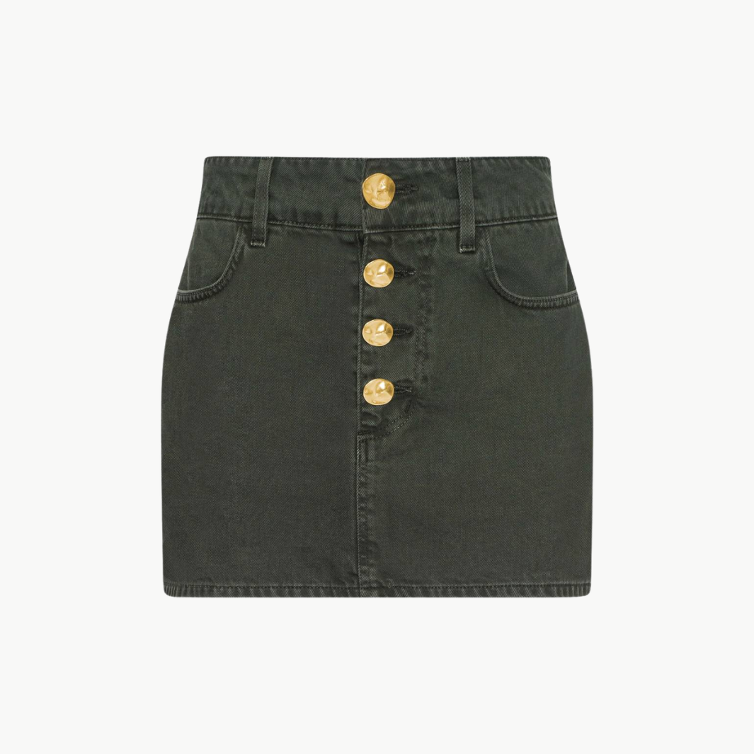 SOLENE DENIM MINI SKIRT IN PICHOLINE - Romi Boutique