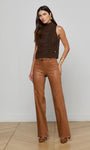 BELLINI CABLE-KNIT TURTLENECK IN DARK BROWN - Romi Boutique
