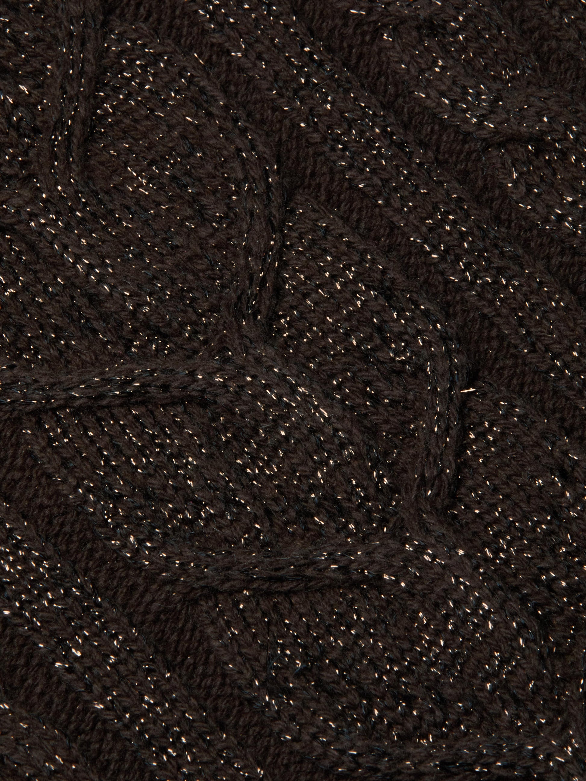 BELLINI CABLE-KNIT TURTLENECK IN DARK BROWN - Romi Boutique