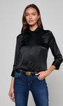 DANI 3/4 SLEEVE BLOUSE IN BLACK - Romi Boutique