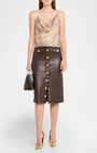 CALISTA SILK CAMISOLE IN BROWN/BLUE VALENCIA LEOPARD - Romi Boutique