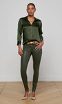 DANI 3/4 SLEEVE BLOUSE IN DEEP OLIVE - Romi Boutique