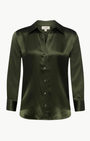 DANI 3/4 SLEEVE BLOUSE IN DEEP OLIVE - Romi Boutique