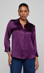 DANI 3/4 SLEEVE BLOUSE IN MEDIUM VIOLET - Romi Boutique