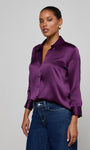 DANI 3/4 SLEEVE BLOUSE IN MEDIUM VIOLET - Romi Boutique