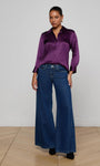 DANI 3/4 SLEEVE BLOUSE IN MEDIUM VIOLET - Romi Boutique