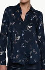 HOLLY BLOUSE IN MIDNIGHT MULTI BEETLES - Romi Boutique