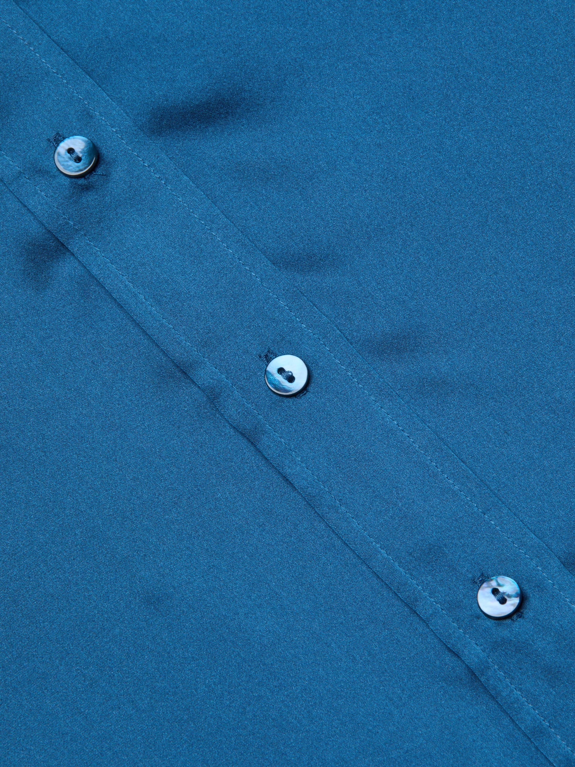 DANI 3/4 SLEEVE BLOUSE IN STONE BLUE - Romi Boutique