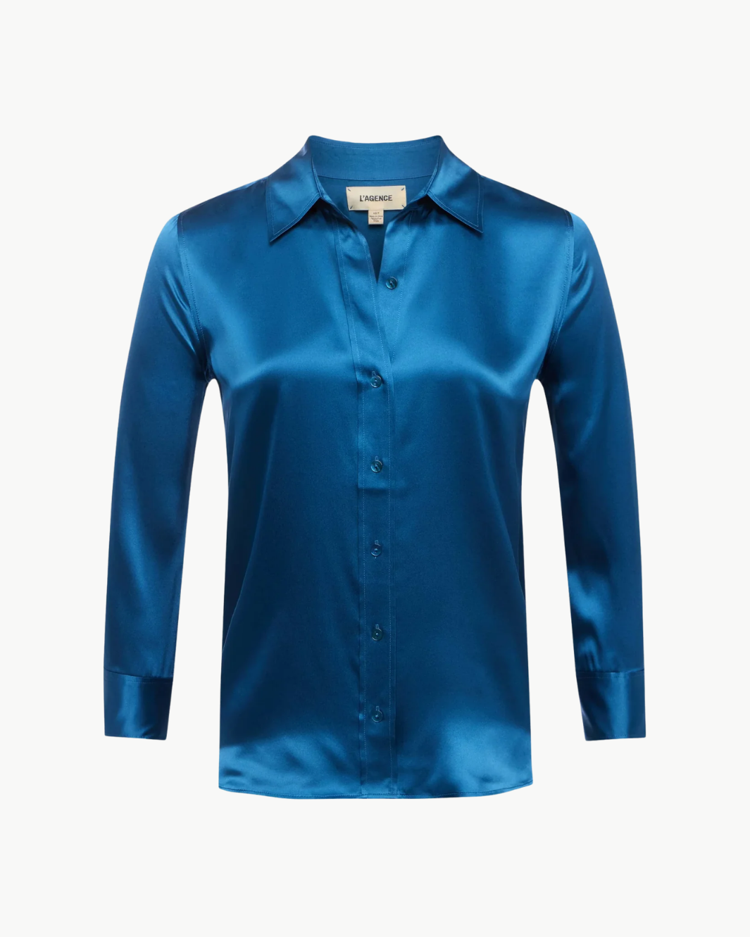 DANI 3/4 SLEEVE BLOUSE IN STONE BLUE - Romi Boutique